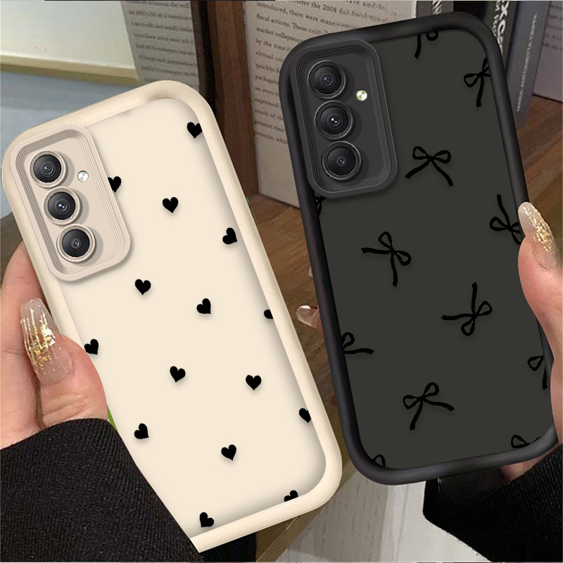 Samsung Accessories Phone - Funda negra con lazo de corazón