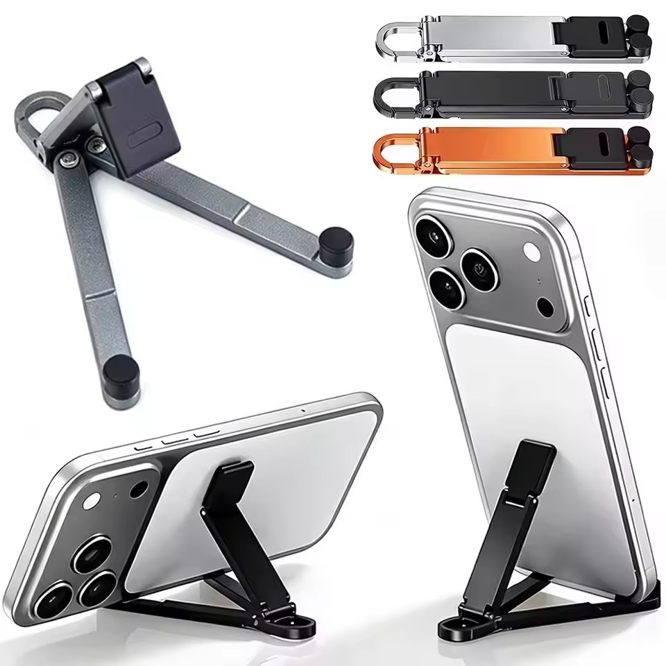 Quirky Phone Accessories - Soporte plegable para teléfono con llavero,