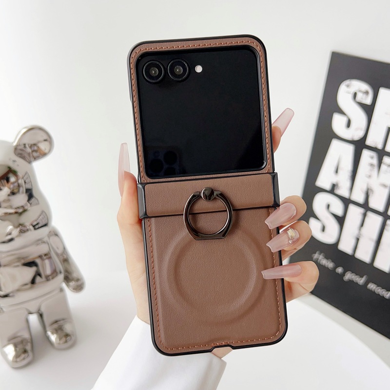 Phone Accessories Ring Holder - Funda de Cuero con Anillo Giratorio
