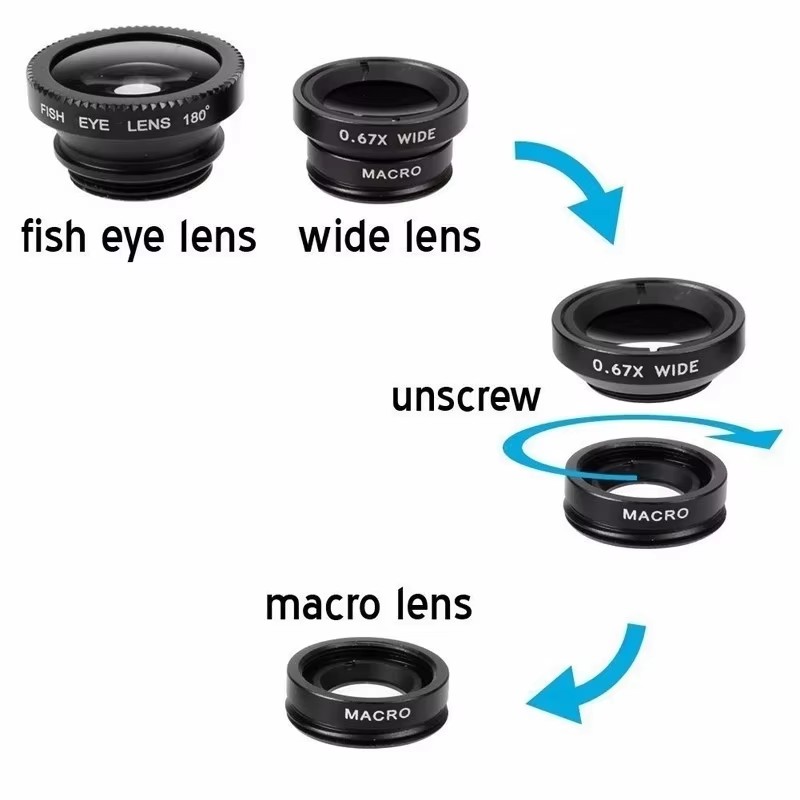 Lente de teléfono 3 en 1 tipo  - Lens Camera Clip reseña y precio