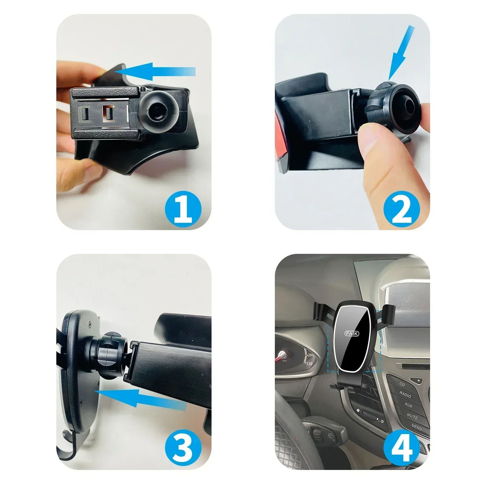 Soporte para móvil de coche pa - Qq Phone Accessories reseña y precio